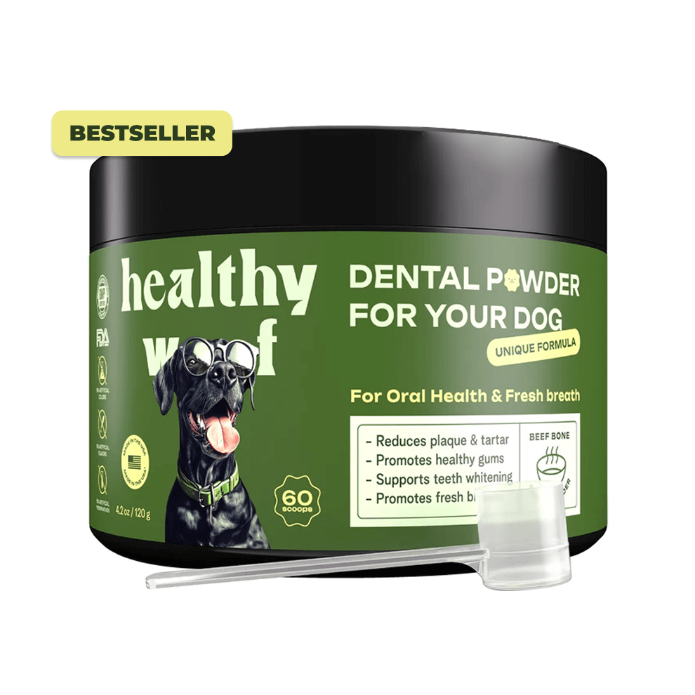 Dental Powder for Dogs   60 Scoops HealthyWoof
