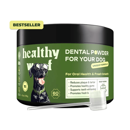 Dental Powder for Dogs   60 Scoops HealthyWoof