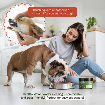 Polvo dental diario para perros pequeños y medianos – 60 cucharadas