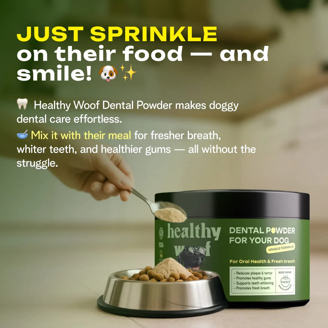 Polvo dental para perros – 60 cucharadas
